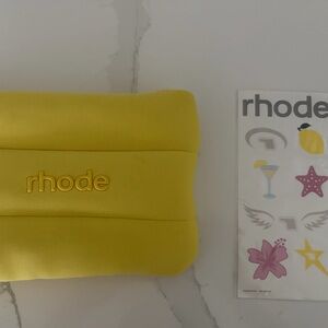 RHODE limited edition lemontini Pouch with temp tattoo sheet